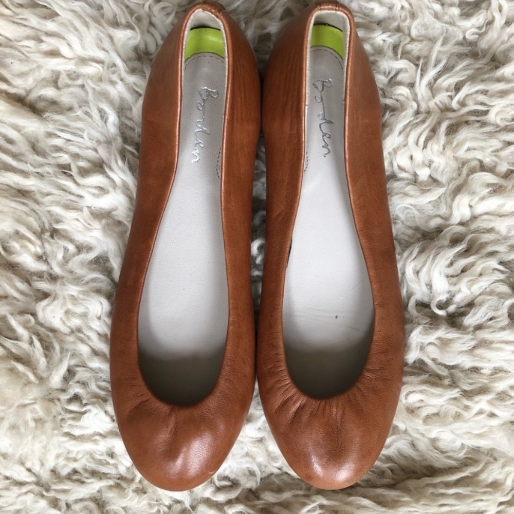 Boden Gloria Leather Ballet Flats